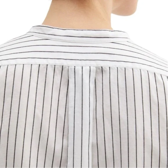 NILI LOTAN Loria Tunic Shirt Dress WITH ORIGINAL TAG Linen Cotton Stripe Size M - Picture 5 of 16